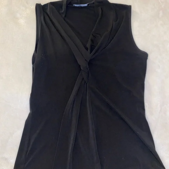 💙 Chic Black Sleeveless Top by Mandy Evan’s Size M - Picture 4 of 9